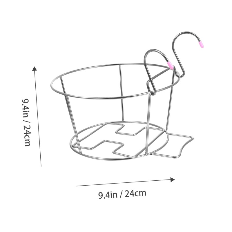 Abaodam Stainless Steel Hanging Flower Pot Rack Durable Planter Holder