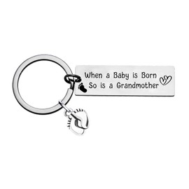 New Grandma Gift Grandma to Be Keychain Gift First Time Grandma Gifts Key Chain Jewelry Pregnancy Announcement Gift