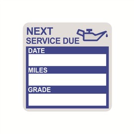 Oil Change Reminder Stickers Static Cling, 2inch 60pcs Next Service Due Oil Change Sticker for Car Windshield