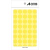 A-One 07024 Color Labels, Yellow, Round, 0.6 inches (15 mm),