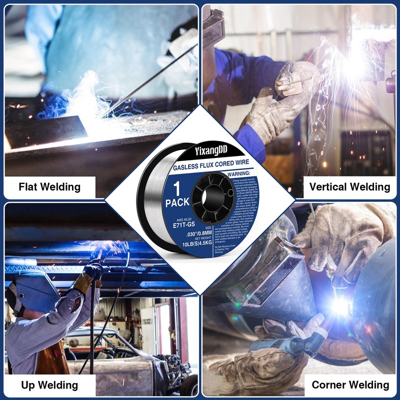 1-Pack 0.030" Flux Core Welding Wire, E71T-GS Low Splatter Gasless