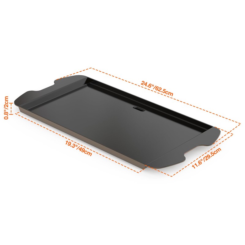 Onlyfire Ceramic Coated Full Size Griddle Insert for Weber Traveler