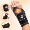Cordless Heated Wrist Brace with Massager Support Vibration(2 pcs Black)