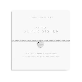 Joma Jewellery A Little Super Sister Bracelet | One Size Stretch Ladies Gift Bracelet