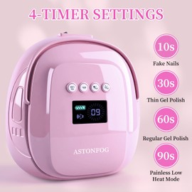 126W UV LED Nail Lamp for Gel Polish Cordless Rechargeable Nail Dryer,Nail Cure Lamp with Automatic Sensor & 4 Timers, Portable Professional Nail Light