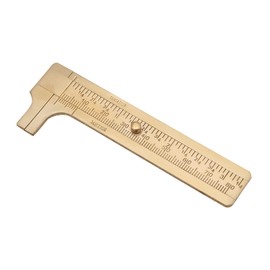 Vernier Caliper, Brass Vernier Caliper, Sliding Gauge Vernier Caliper, Double Scale Measuring Tool with mm/inch for Daily Use, Tool for Bead Wire Jewels Ringss Measurement(100mm)