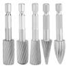5pcs 1/4inch Hex Shank High Speed Steel Burrs Rotary Files