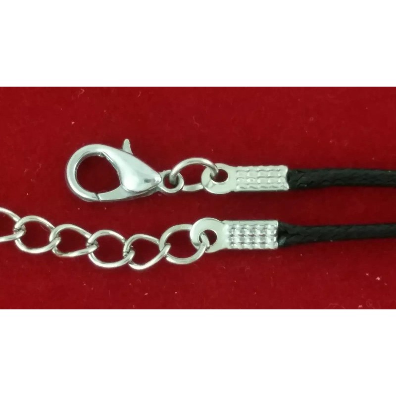 Buycelebrate Black Leather Twisted Hand Braided Rope Chain Cord String