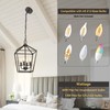 4 Light Chandelier Lighting, Industrial Ceiling Light Black Lantern with