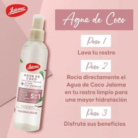 Agua De Coco  Ácido Hialurónico Jaloma 250ml 5 En 1 Facial                                                                                            