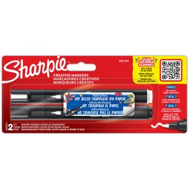 Sharpie Creative Markers, Water-Based Acrylic Markers, Bullet Tip, Assorted Colors, 2 Pieces