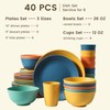 Homienly 40-Piece Premium Wheat Straw Dinnerware Sets, Service for 8,