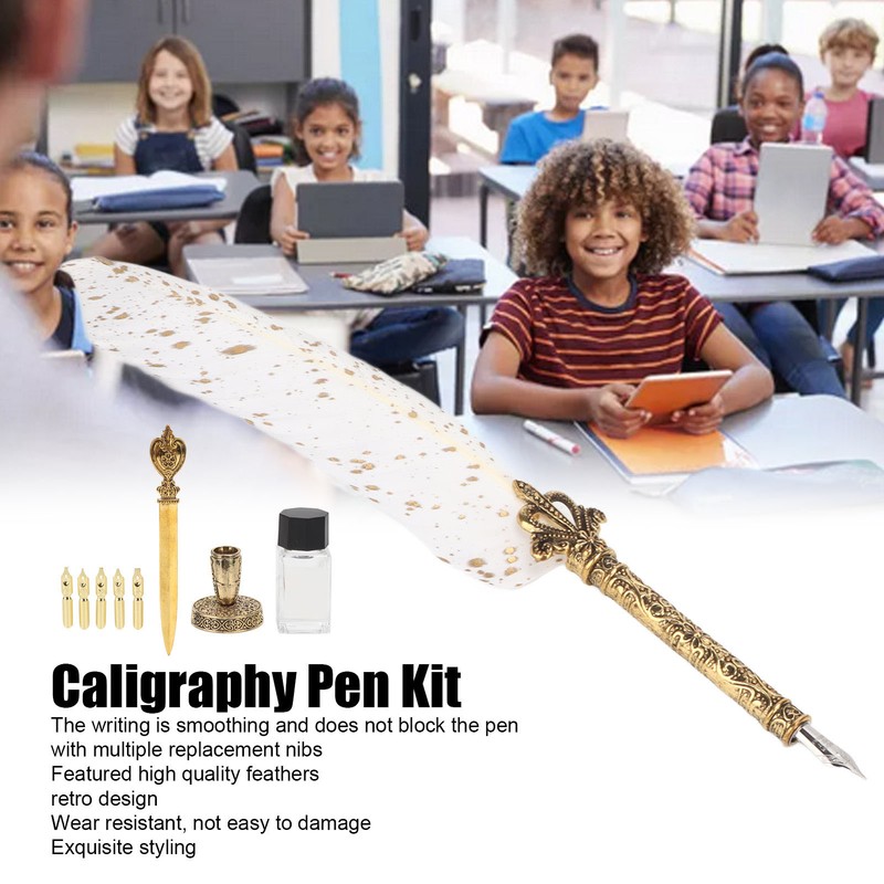 Quill Pen Set Retro Elegant Exquisite Smoothing Writing Multiple Replacement