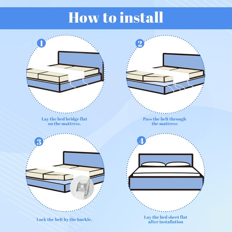 NOSONUS Bed Bridge Twin to King,Twin to King Bed Converter