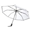 Ymiko Rain Umbrellas Portable Tri-fold Ladies Fashion Umbrella Foldable Transparent