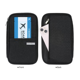 ILIYAH Passport Pouch Family Passport Holder for 3 Travel Accessories Waterproof Family Travel Wallet Travel Documents Organiser(Navy)