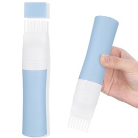 Silicone Root Comb Applicator Bottle with Lid Oil Applicator for Hair Dye Hair Oiling Bottles with Graduated Scale (Blue)