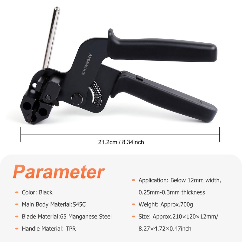 Knoweasy Stainless Steel Cable Tie Gun, Cable Tie Tool and