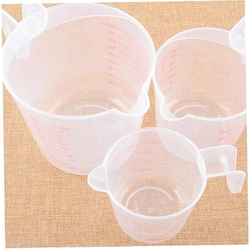 250ML Plastic Measuring Cup with Scale Handle Transparent Measuring Cups