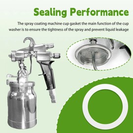 0297052/297052 Paint Cup Gasket Replacement, for Titan CAPSpray Maxum II & Elite HVLP Spray Gun, Leak-Proof Paint Sprayer Cup Seal - 5 Pack