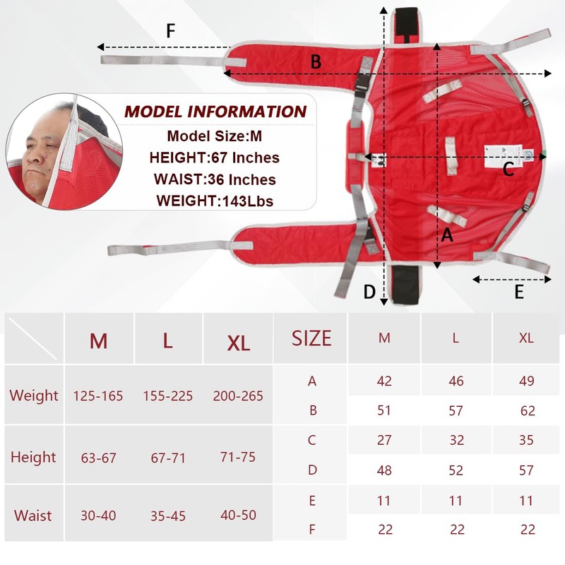 EZ Assistive Patient Hygiene Assist Lift Sling, Lift Sling for