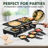 CUSIMAX Raclette Grill, Electric Grill, Reversible 2 in 1 Non-stick