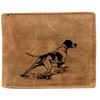 FFelsenfest Leather Wallet with Hunting Dog Motif, Gift for Hunters,