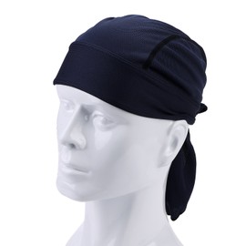 Breathable Quickly Dry Skull Cap Sweat Absorbing Bandana Headscarf Pirate Headwear Anti-UV Head Protection Headband Sports Hiking Skating Cycling Running Riding Head Wrap (Sapphire blue)