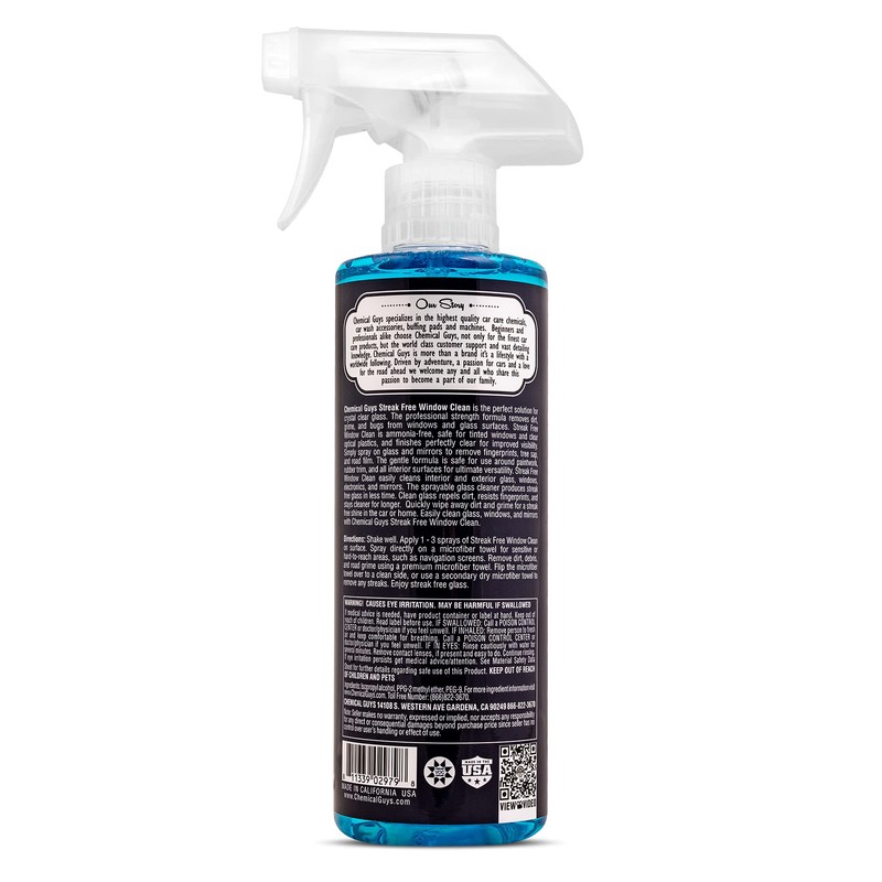 Chemical Guys CLD30016 Streak Free Glass & Window Cleaner (Works