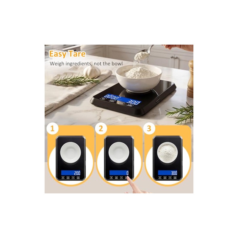 Letron Food Scale, 33 lb / 0.1 oz High Precision