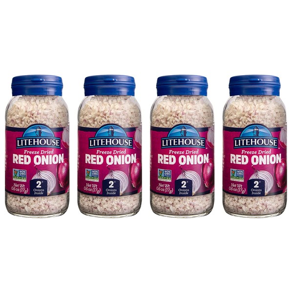 Litehouse Freeze Dried Red Onion, 0.6 Ounce, 4-Pack