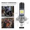Sbulhia 9-16V H4 LED Motorcycle Headlight Bulbs, Super Bright 3030