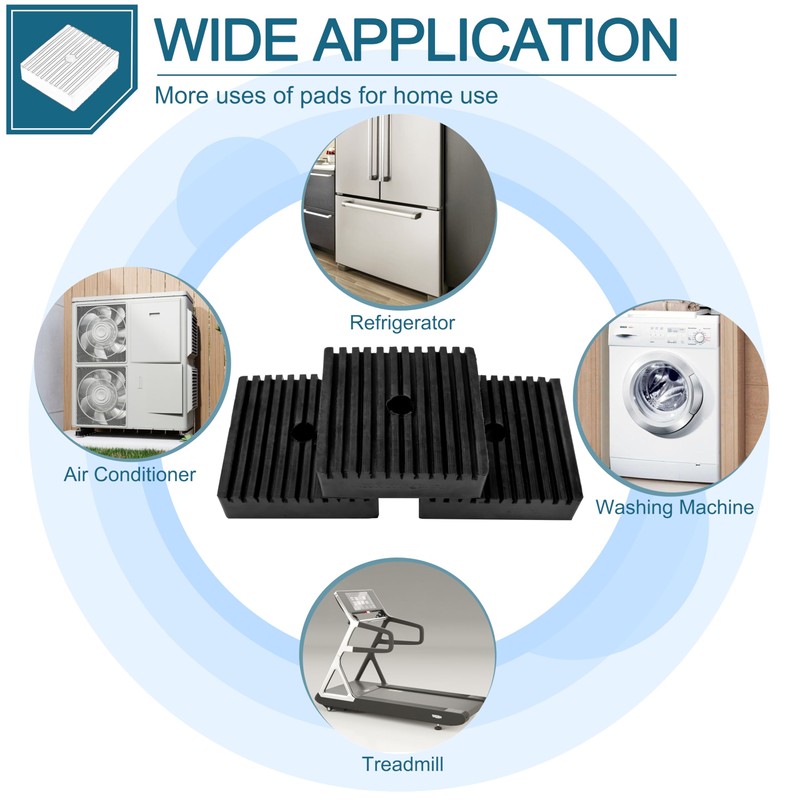 3 Pack Shock pad for air Compressor or Equipment Solid