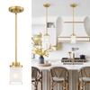 TENGXIN Modern Pendant Light for Kitchen Island, Brushed Gold Hanging