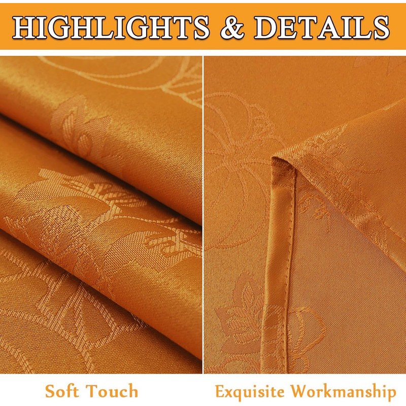 SASTYBALE Thanksgiving Tablecloths for Rectangle Tables Jacquard Fall Table Cloth