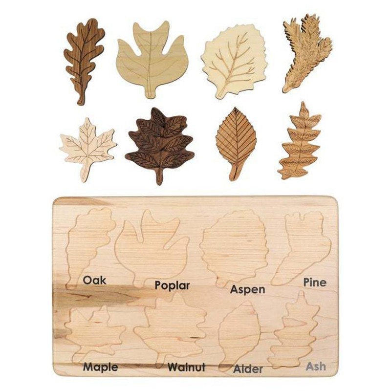 Leaf Wooden Jigsaw Puzzles Leaf Puzzle Educational Learning Toys for