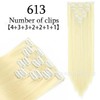 BGTTI Light Gold Hair Extensions Clip in Synthetic Hair Thick