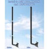 14'' Antenna Pole Mount Extension Tube with Two Mounting Holes,