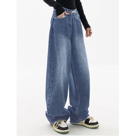 EMMIOL Vintage Jeans for Women Y2K Denim Women Baggy Cargo Jeans Vintage Y2K Outfits Straight Leg Denim Pants