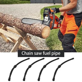 SG Store Pack of 4 Fuel Line ABS Gas Pipes Hose Line Replacement Suitable for Length 17.8 cm Compatible with Husqvarna 66 61 162 181 266 268 272 281 288 Chainsaw Black