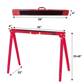 TOMAX Folding Sawhorse Height Adjustable 440lb Weight Capacity Single Pack