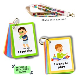 Communication Cards for Non Verbal Children and Adults, Autism Special Needs Visual Communication Aid Flash Cards