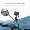 TELESIN 360 Degree Rotation Motorcycle Rearview Mirror Support Clamp Motion