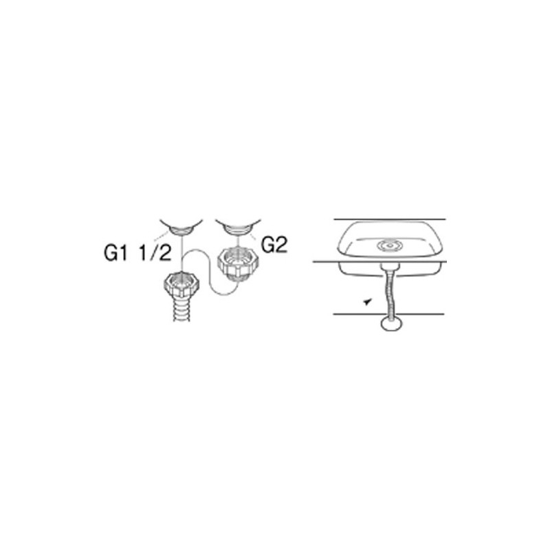Sink Drain Hose (with screws) 1 m ph62 a – 860S – 1 