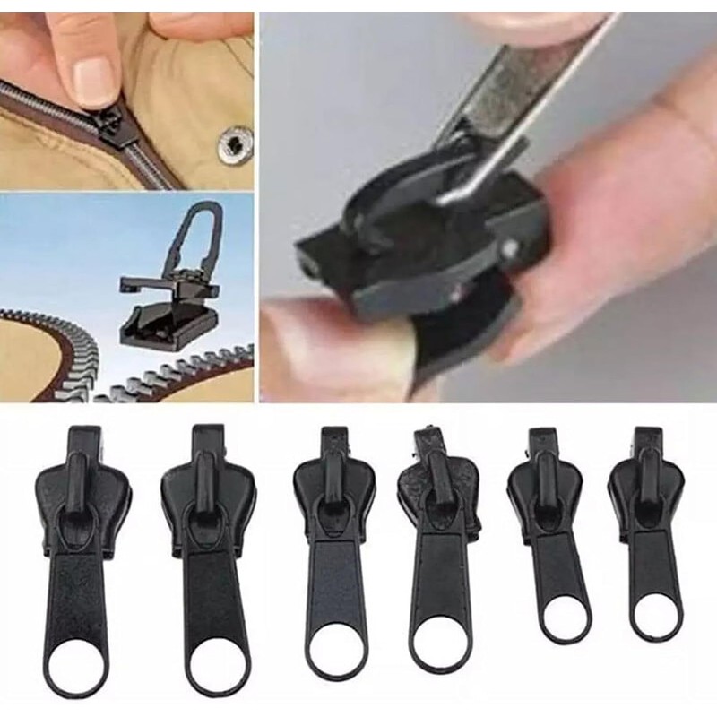 Replacement Zipper Pull - 12pcs, Black Universal Instant Fix Repair