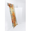 Fresh silk scarf in warm colours, lightweight, high-quality silk scarf