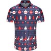 KYKU Men Christmas Shirt Hawaiian Clothes Button Down Graphic Shirts