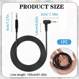 Replacement Audio WH-1000X, WH-1000XM6 Headphone Aux Cable Cord Compatible with Sony 3.5mm Aux Jack Lead, Audio Cord Over-Ear Headphones, Adapter Cable for Music Devices, Smartphones