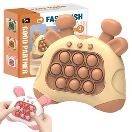 Quick push toys with lights and pop-up patterns. Anxiety electronic toys suitable for children and adults. A fun multiplayer game suitable for the whole family. Relieve stress with small toys.:_brown