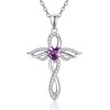 TANGPOET Angel Wings Necklace for Women 925 Sterling Silver Guardian